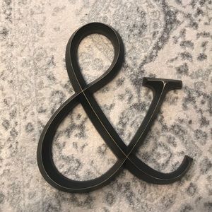 Ampersand home decor accent